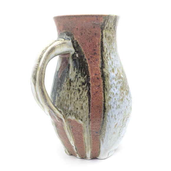 Mid Century Studio Pottery Pitcher with Heavy Glaze Signed JoJo - Picture 10 of 14